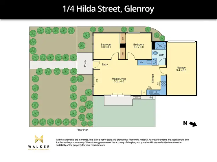 Floorplan of Homely townhouse listing, 1/4 Hilda Street, Glenroy VIC 3046
