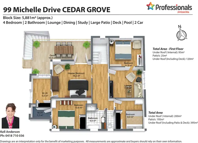 Floorplan of Homely house listing, 99-101 Michelle Drive, Cedar Grove QLD 4285