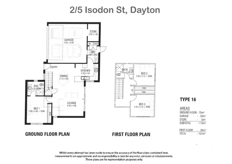 Floorplan of Homely townhouse listing, 2/5 Isoodon Street, Dayton WA 6055