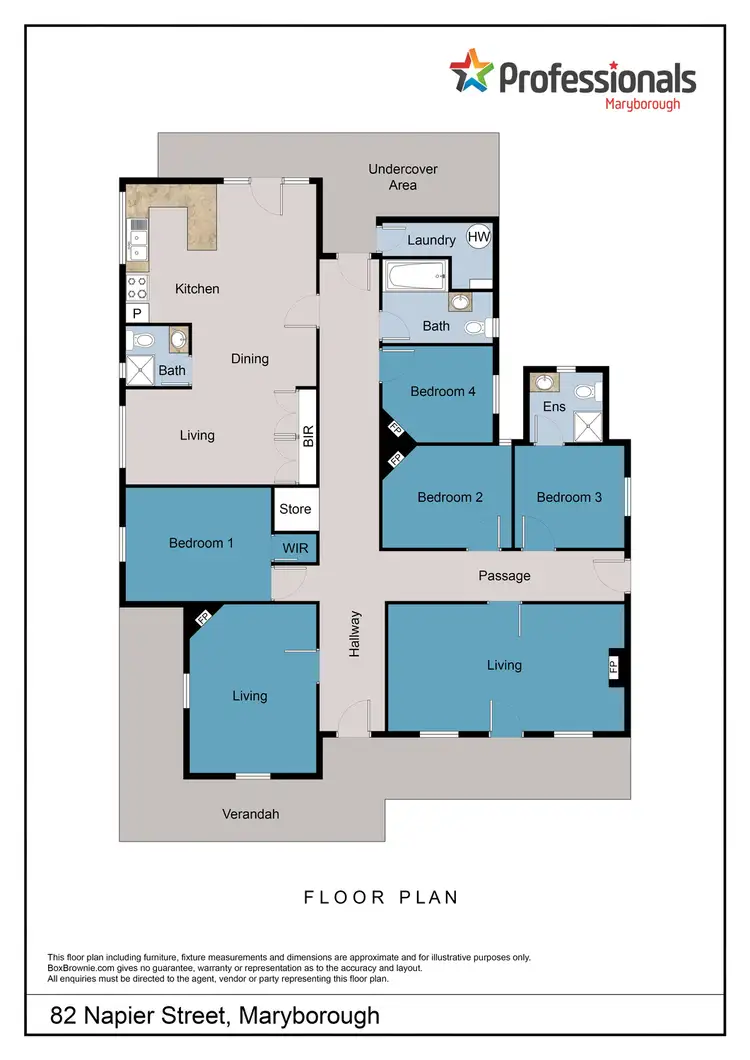 Floorplan of Homely house listing, 82 Napier Street, Maryborough VIC 3465