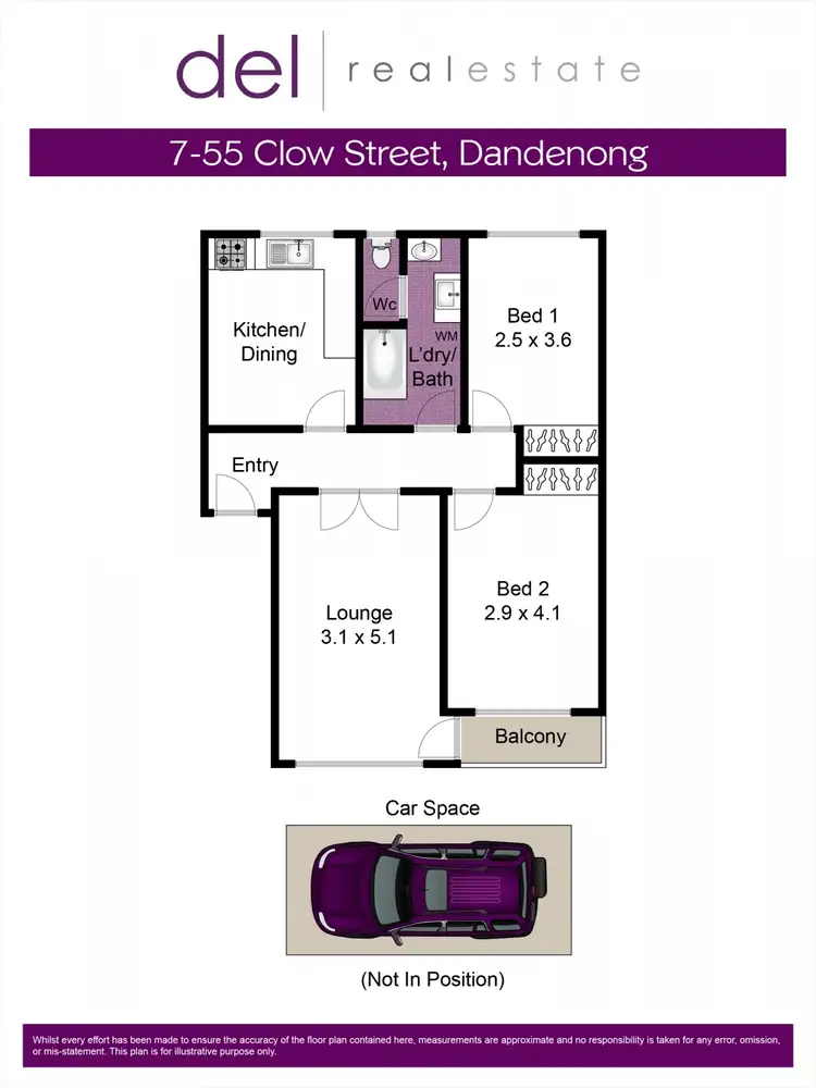 Floorplan of Homely apartment listing, 7/55 Clow Street, Dandenong VIC 3175