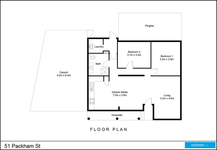 Floorplan of Homely house listing, 51 Packham Street, Shepparton VIC 3630