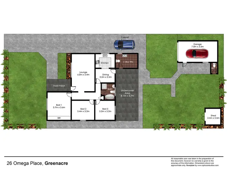 Floorplan of Homely house listing, 26 Omega Place, Greenacre NSW 2190