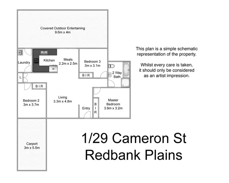 Floorplan of Homely house listing, 1/29 Cameron Street, Redbank Plains QLD 4301