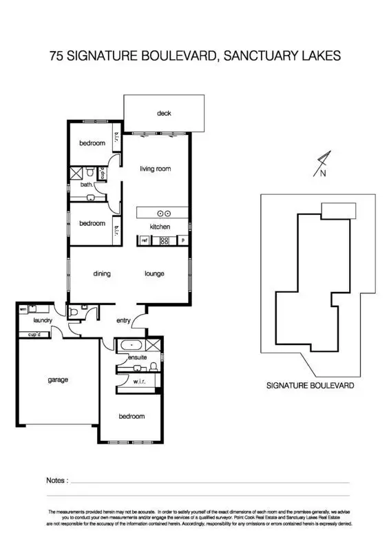 Floorplan of Homely house listing, 75 Signature Boulevard, Sanctuary Lakes VIC 3030
