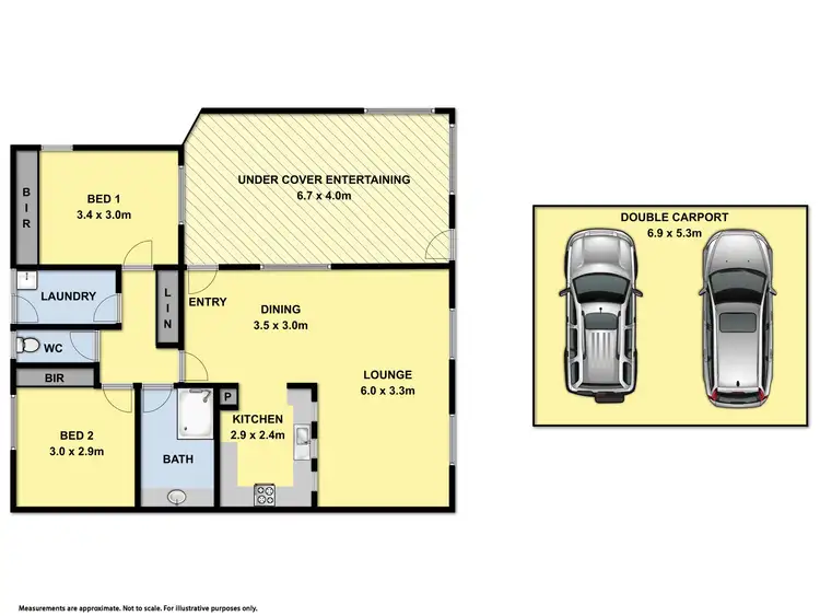 Floorplan of Homely townhouse listing, 2/18 Sapphire Circuit, Wodonga VIC 3690