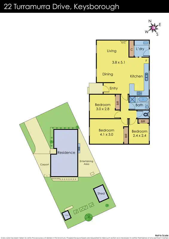 Floorplan of Homely house listing, 22 Turramurra Drive, Keysborough VIC 3173