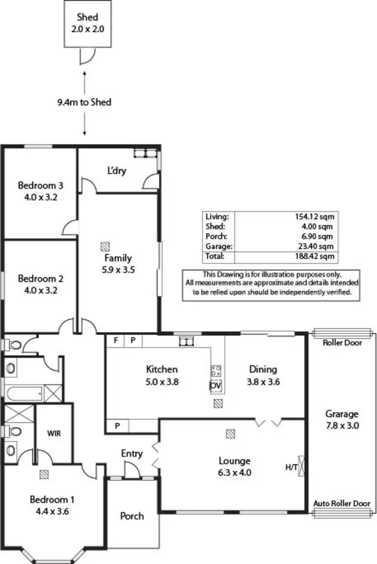 Floorplan of Homely house listing, 5 Frost Street, Newton SA 5074