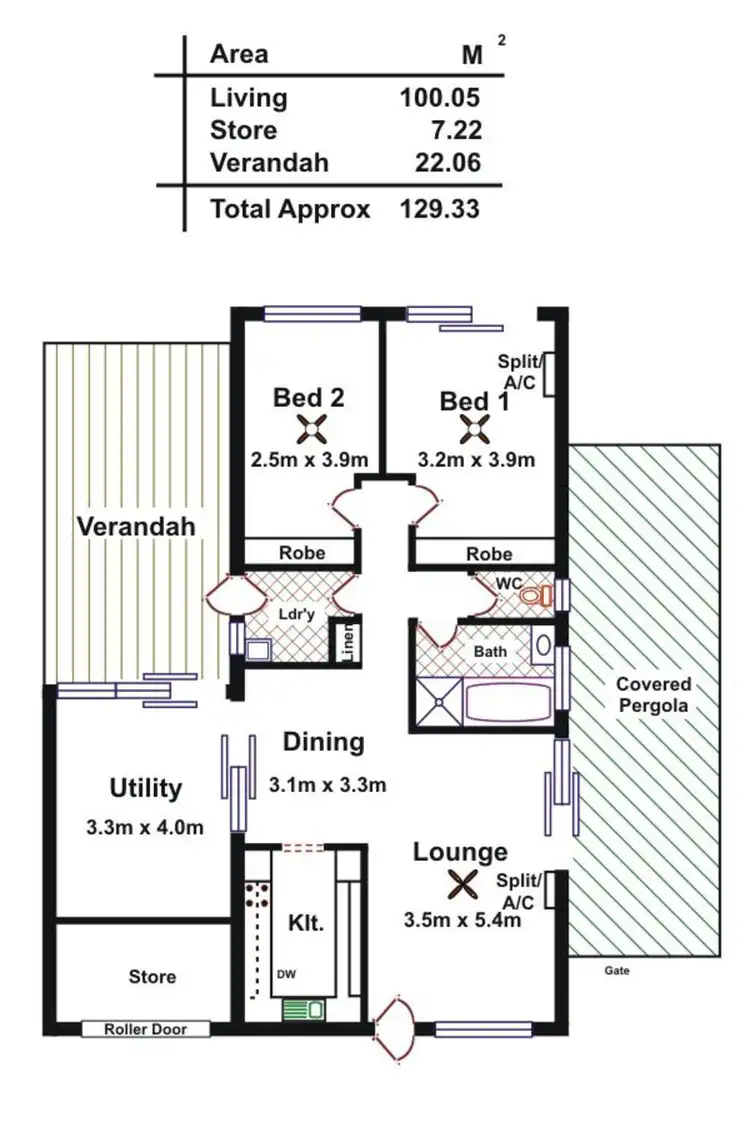 Floorplan of Homely unit listing, 4/86 Klingberg Drive, North Haven SA 5018