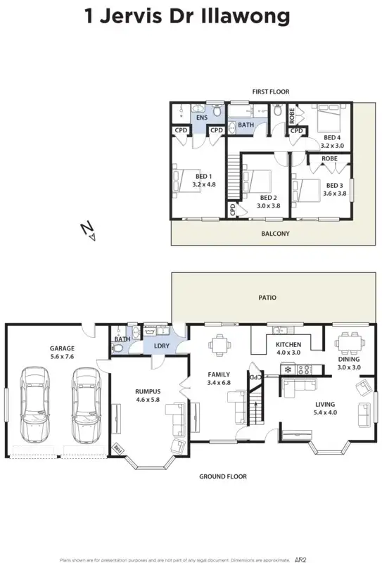 Floorplan of Homely house listing, 1 Jervis Drive, Illawong NSW 2234
