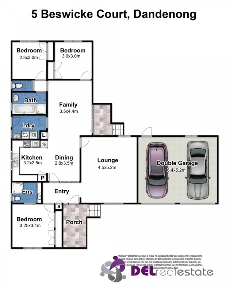 Floorplan of Homely house listing, 5 Beswicke Court, Dandenong VIC 3175
