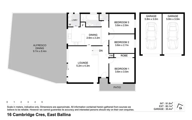 Floorplan of Homely house listing, 16 Cambridge Crescent, East Ballina NSW 2478