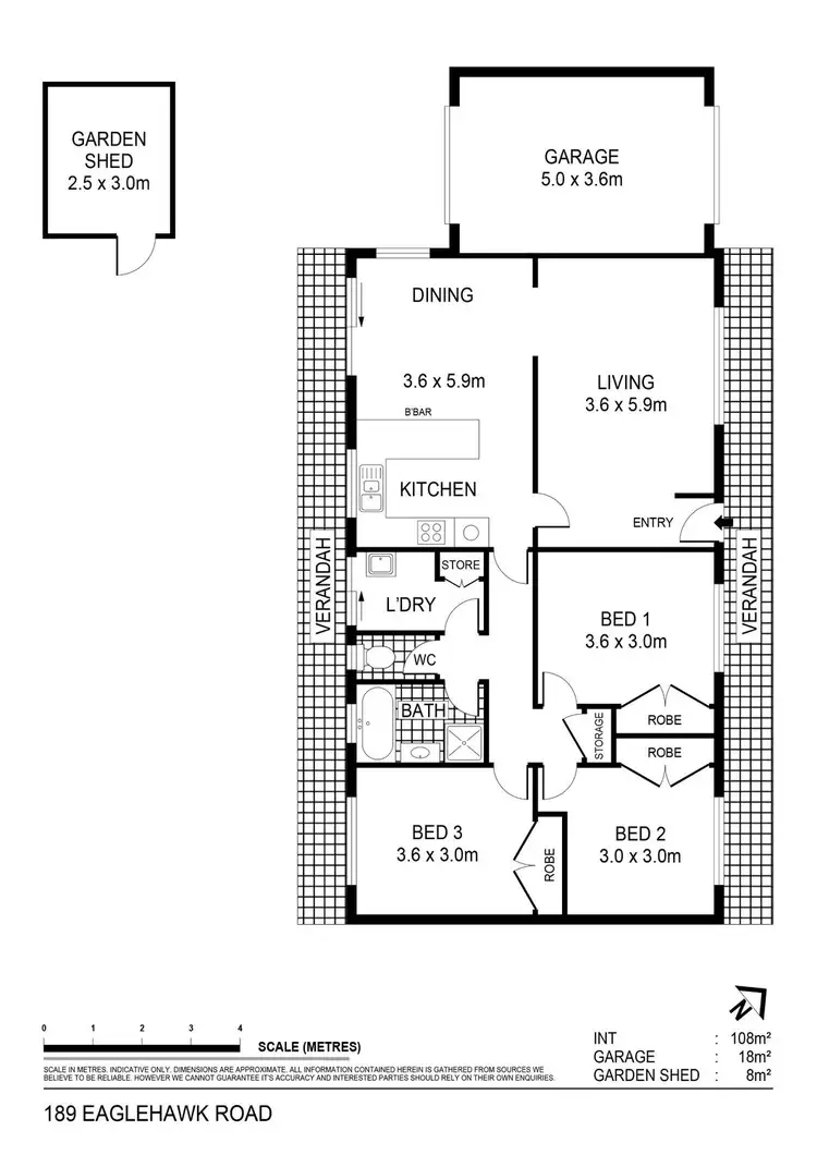 Floorplan of Homely house listing, 189 Eaglehawk Road, Long Gully VIC 3550