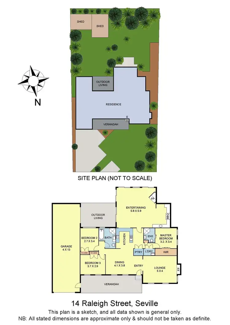 Floorplan of Homely house listing, 14 Raleigh Street, Seville VIC 3139