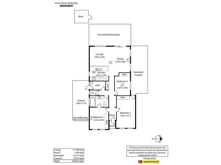 Floorplan of Homely house listing, 64 Sir James Hardy Way, Woodcroft SA 5162