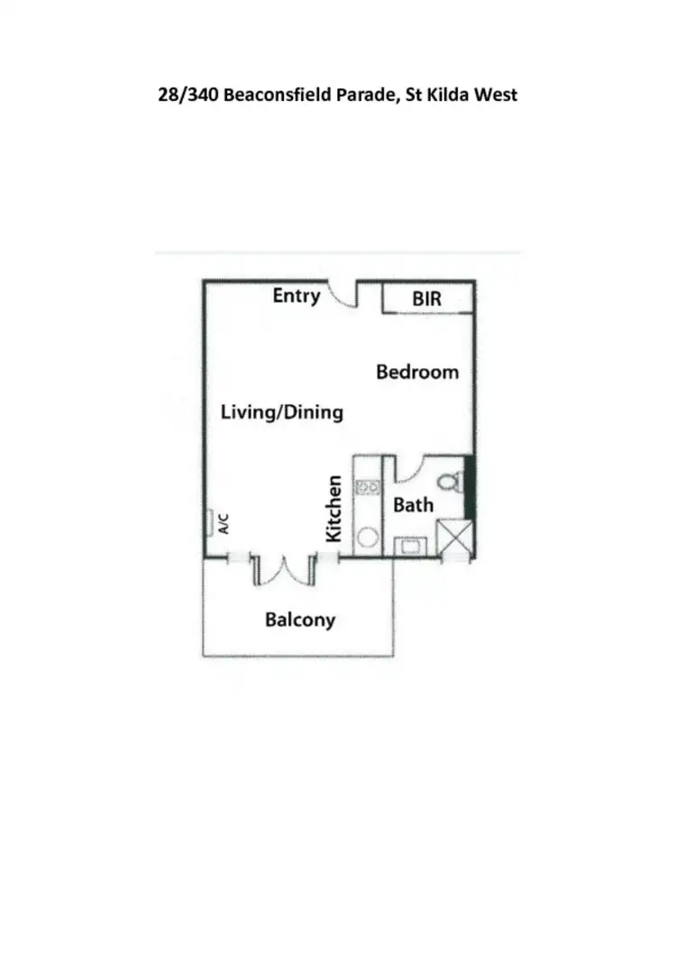 Floorplan of Homely apartment listing, 28/340 Beaconsfield Parade, St Kilda West VIC 3182