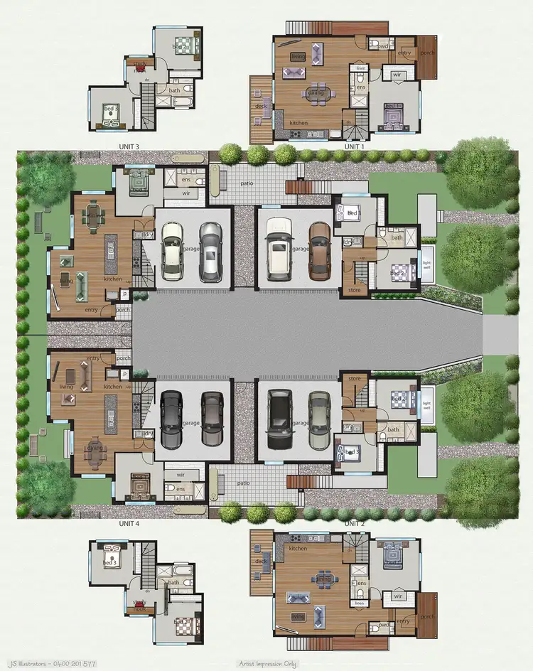 Floorplan of Homely unit listing, 1-3/23 The Eyrie, Lilydale VIC 3140