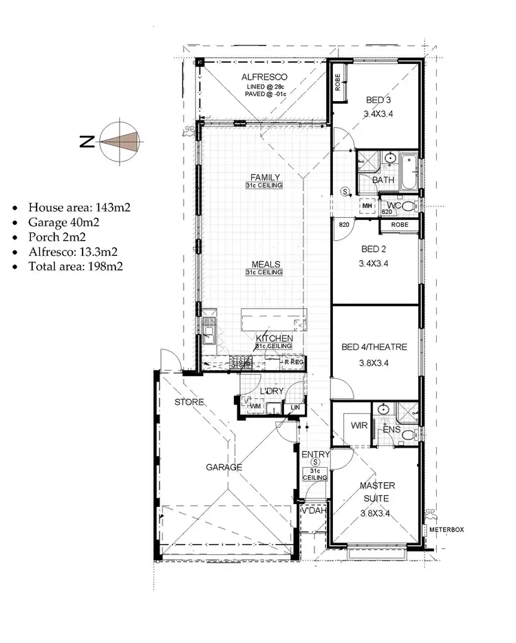 Floorplan of Homely house listing, 6 Athens Road, Wellard WA 6170