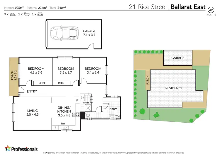 Floorplan of Homely house listing, 21 Rice Street, Ballarat East VIC 3350