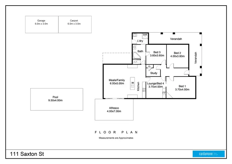 Floorplan of Homely house listing, 111 Saxton Street, Numurkah VIC 3636