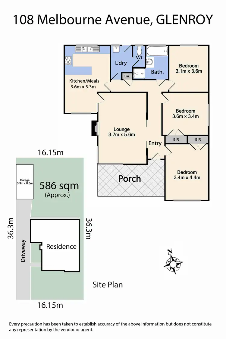 Floorplan of Homely house listing, 108 Melbourne Avenue, Glenroy VIC 3046
