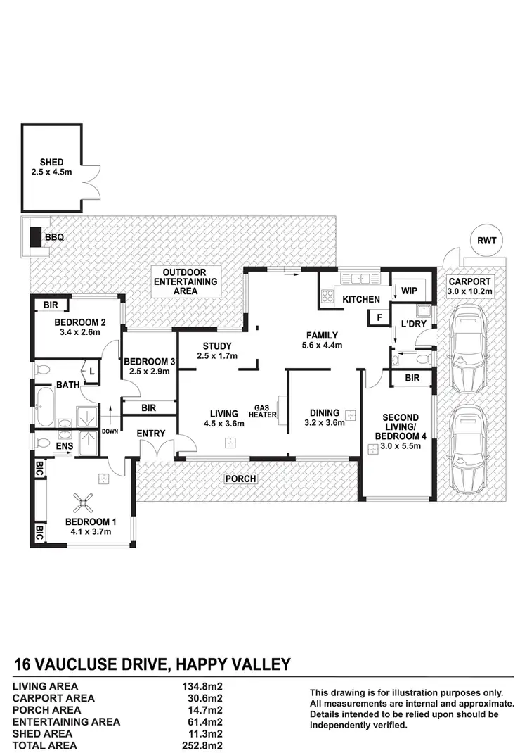 Floorplan of Homely house listing, 16 Vaucluse Drive, Happy Valley SA 5159