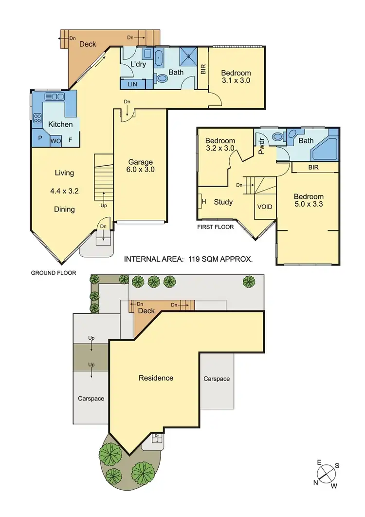 Floorplan of Homely townhouse listing, 3/6 Myers Court, Noble Park VIC 3174