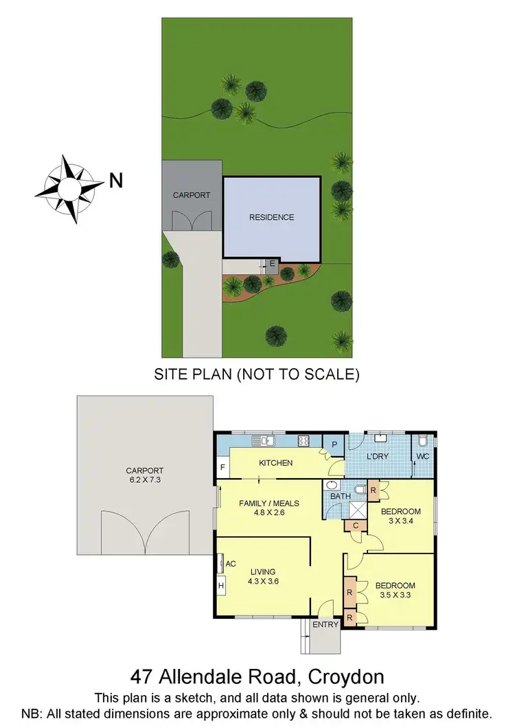 Floorplan of Homely house listing, 47 Allendale Road, Croydon VIC 3136