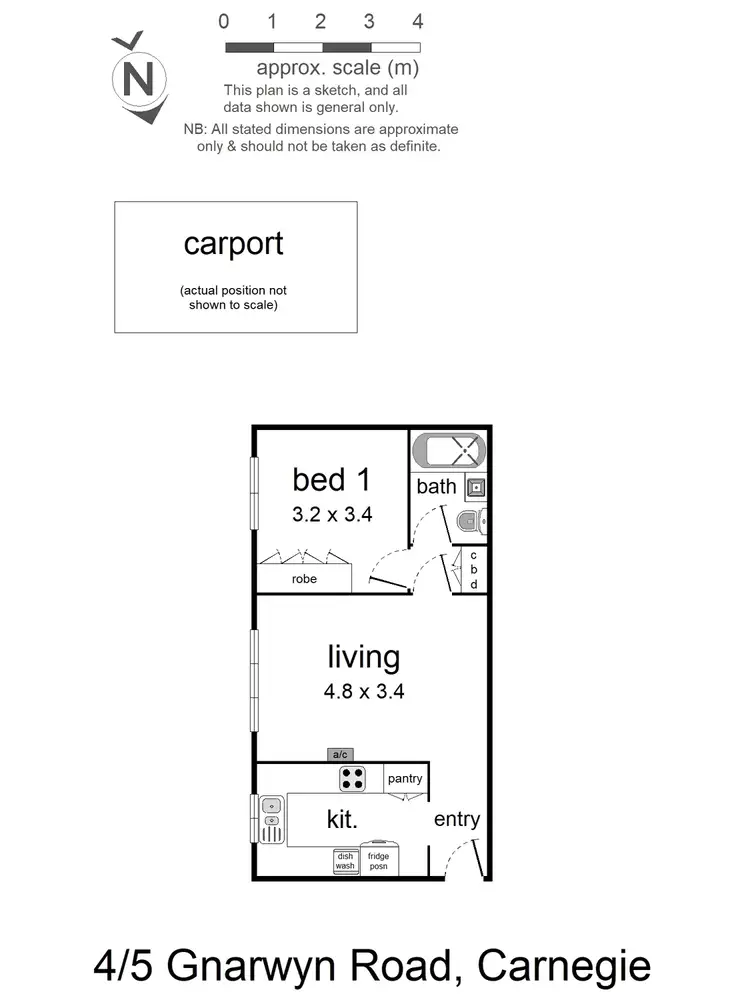 Floorplan of Homely apartment listing, 4/5 Gnarwyn Road, Carnegie VIC 3163