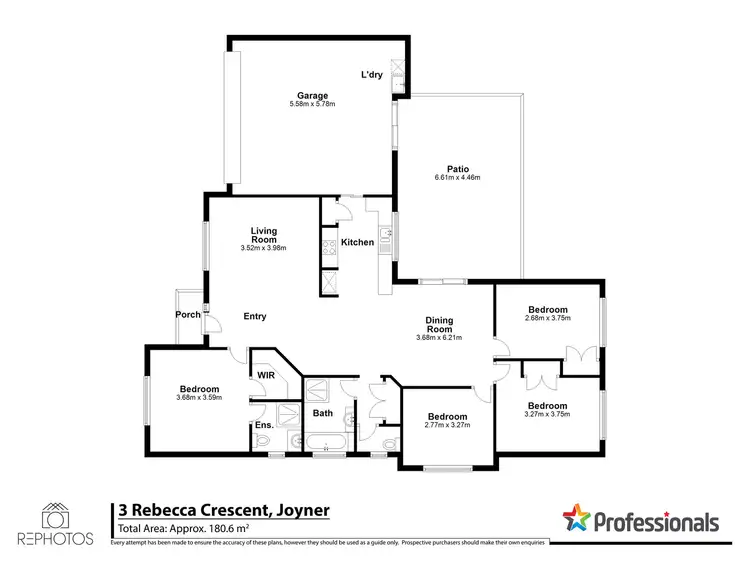 Floorplan of Homely house listing, 3 Rebecca Crescent, Joyner QLD 4500