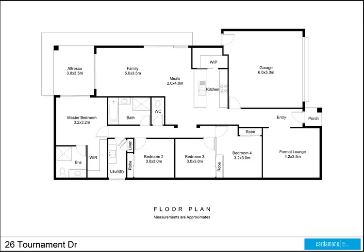 Floorplan of Homely house listing, 26 Tournament Drive, Mooroopna VIC 3629