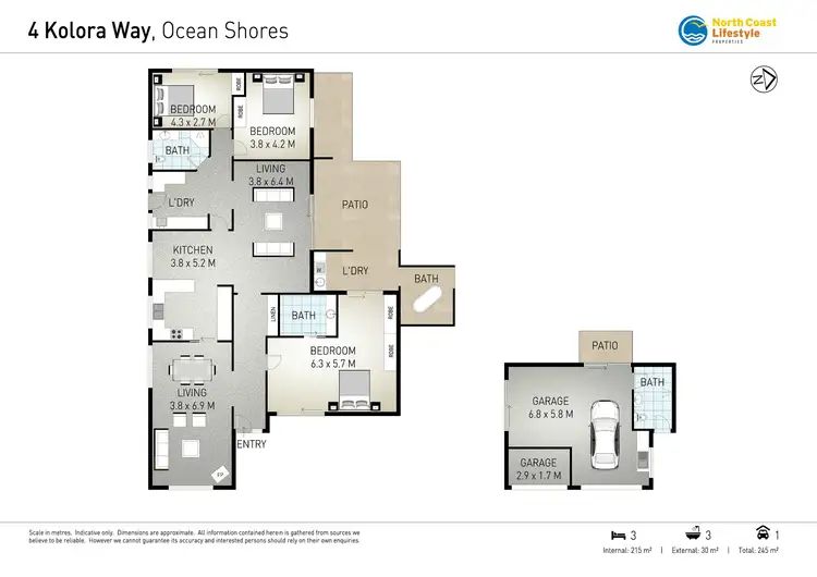 Floorplan of Homely house listing, 4 Kolora Way, Ocean Shores NSW 2483