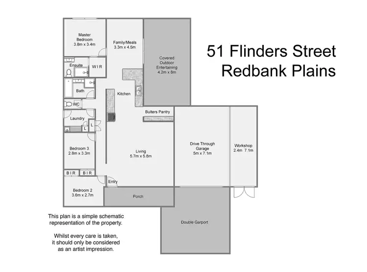 Floorplan of Homely house listing, 51 Flinders Street, Redbank Plains QLD 4301
