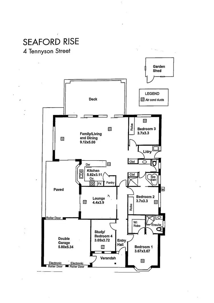 Floorplan of Homely house listing, 4 Tennyson Street, Seaford Rise SA 5169