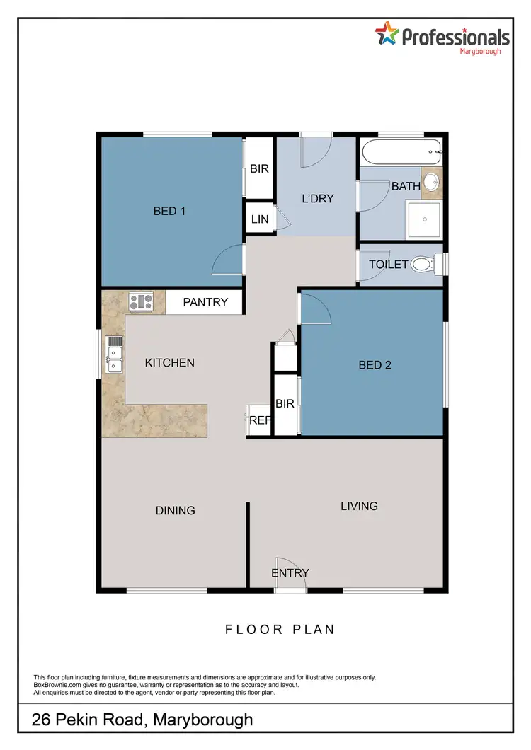 Floorplan of Homely unit listing, 26 Pekin Road, Maryborough VIC 3465
