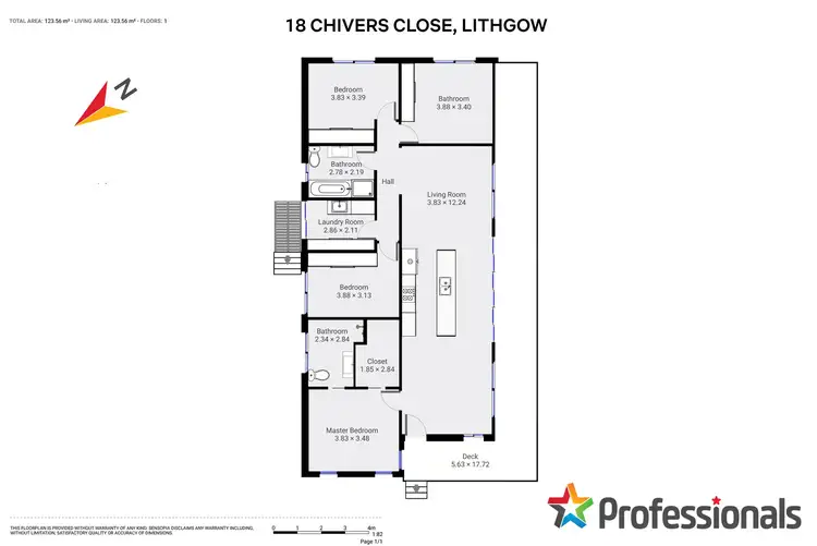 Floorplan of Homely house listing, 18 Chivers Close, Lithgow NSW 2790