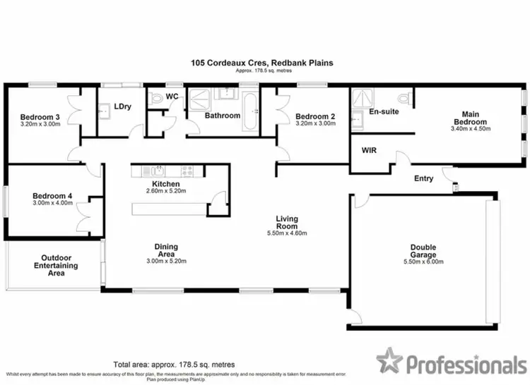 Floorplan of Homely house listing, 105 Cordeaux Crescent, Redbank Plains QLD 4301