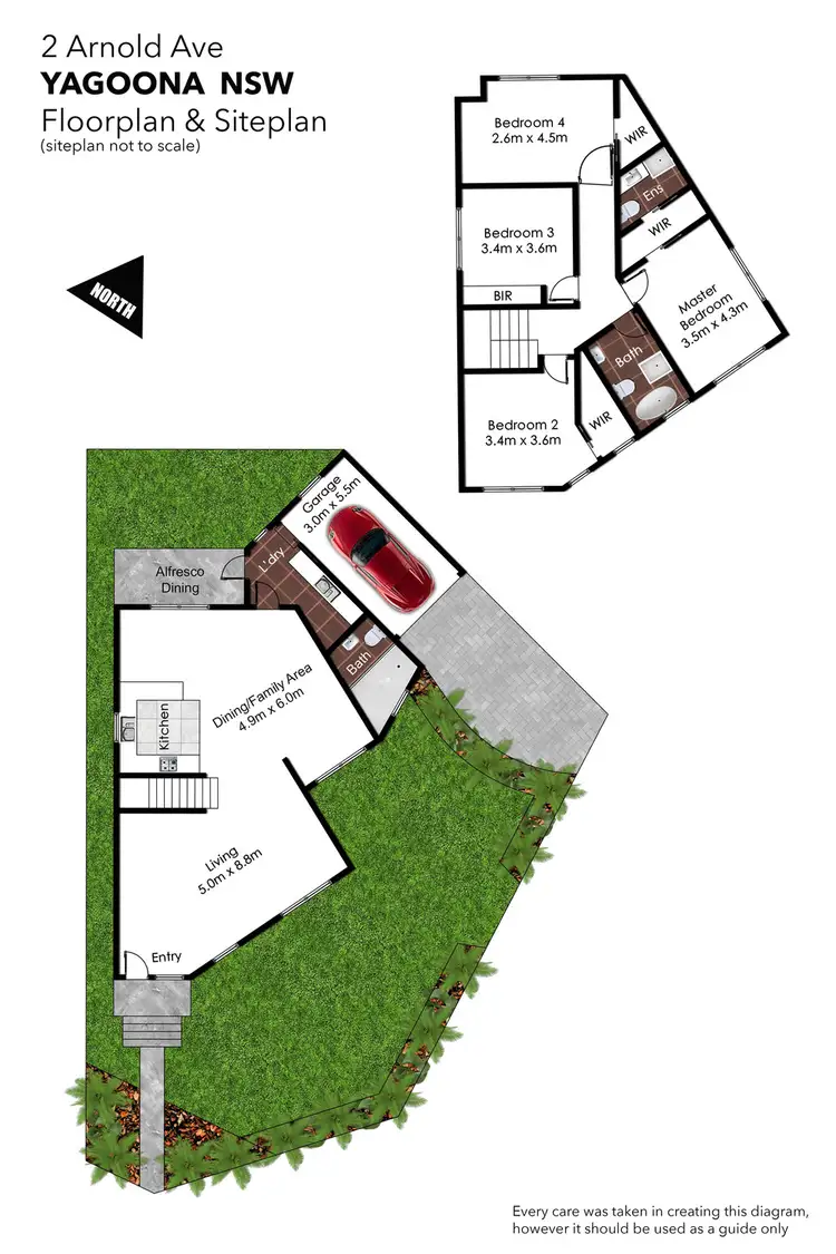 Floorplan of Homely semi-detached listing, 2 Arnold Avenue, Yagoona NSW 2199