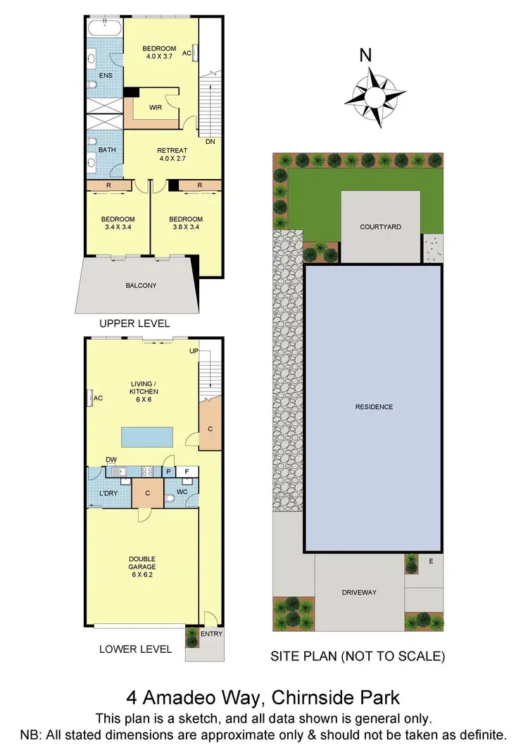 Floorplan of Homely townhouse listing, 4 Amadeo Way, Chirnside Park VIC 3116