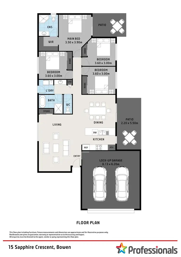 Floorplan of Homely house listing, 15 Sapphire Crescent, Bowen QLD 4805