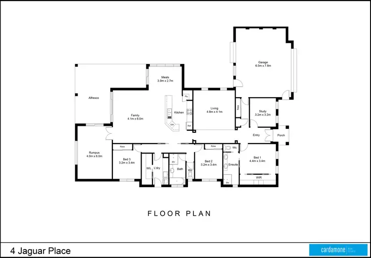 Floorplan of Homely house listing, 4 Jaguar Place, Shepparton VIC 3630