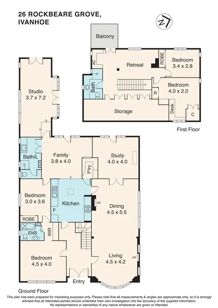 Floorplan of Homely house listing, 26 Rockbeare Grove, Ivanhoe VIC 3079