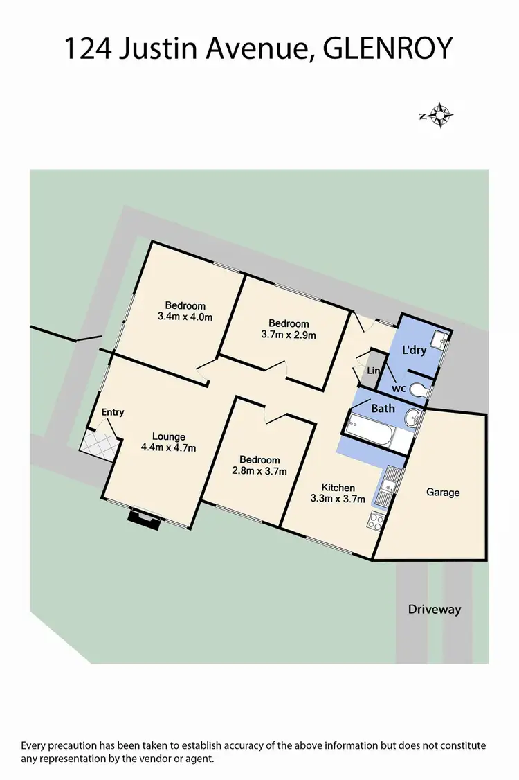 Floorplan of Homely house listing, 124 Justin Avenue, Glenroy VIC 3046