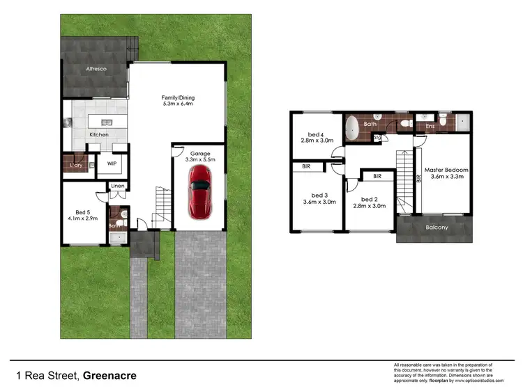Floorplan of Homely semi-detached listing, 1 Rea Street, Greenacre NSW 2190