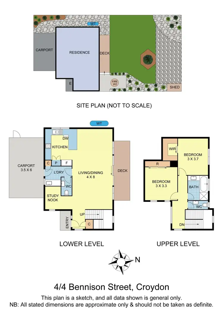 Floorplan of Homely townhouse listing, 4/4 Bennison Street, Croydon VIC 3136
