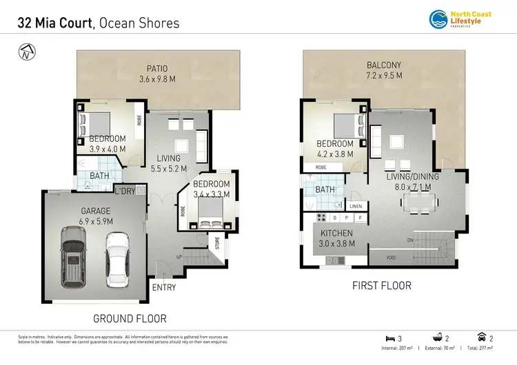 Floorplan of Homely house listing, 32 Mia Court, Ocean Shores NSW 2483