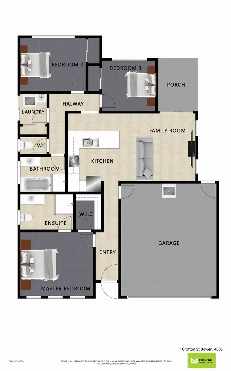 Floorplan of Homely semi-detached listing, 1 & 2/1 Crofton Street, Bowen QLD 4805