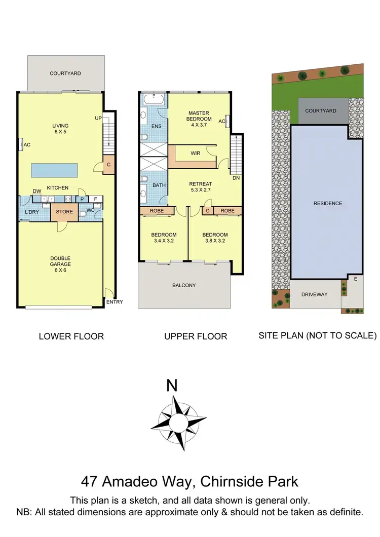 Floorplan of Homely townhouse listing, 47 Amadeo Way, Chirnside Park VIC 3116