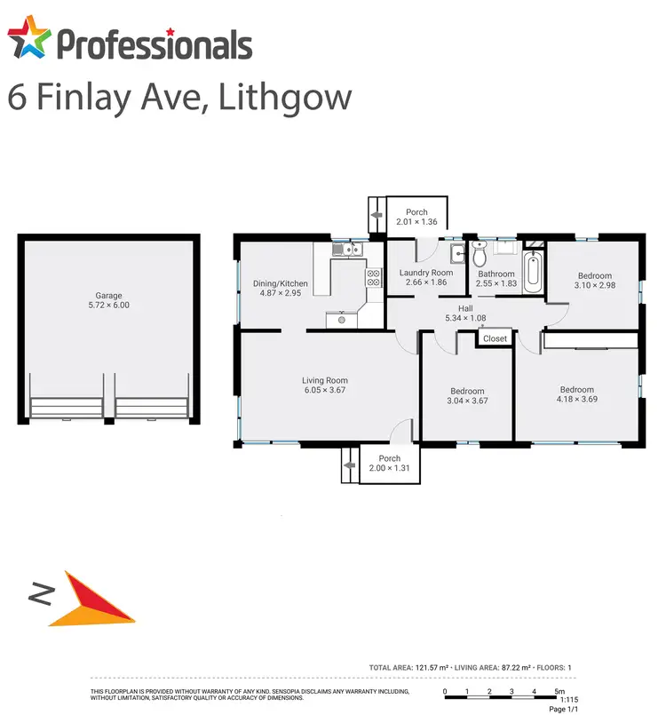 Floorplan of Homely house listing, 6 Finlay Avenue, Lithgow NSW 2790