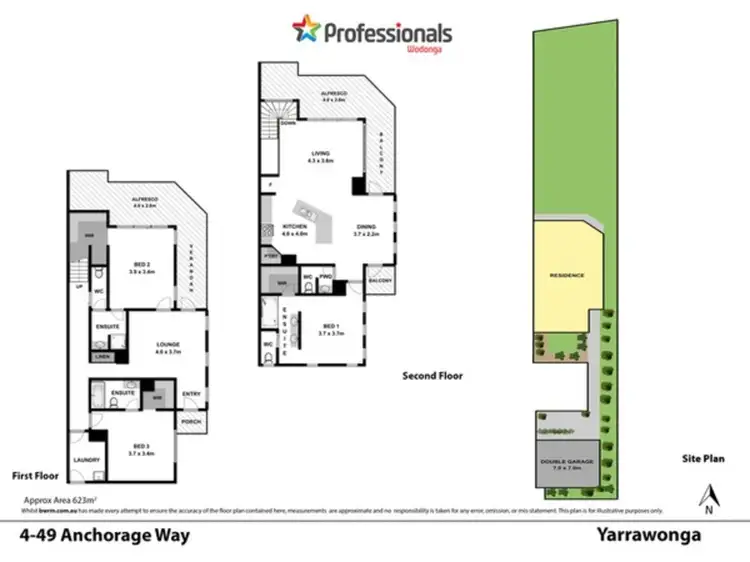 Floorplan of Homely townhouse listing, 4/49 Anchorage Way, Yarrawonga VIC 3730